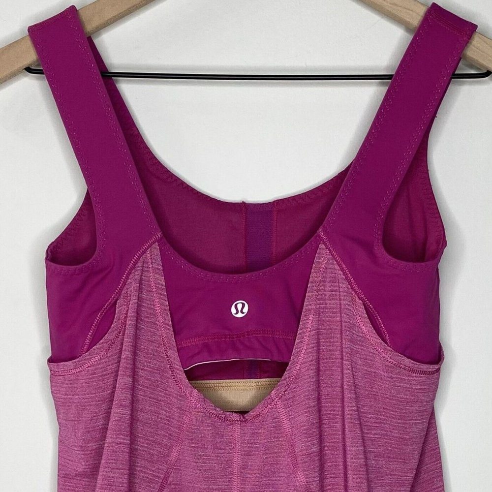 Lululemon Workout Activewear Full Length Tank Top w/ Built In Bra | Size 6 - Picture 8 of 11